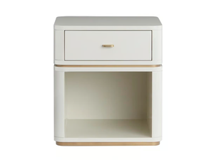 CRIS II - Rectangular wooden bedside table with drawer _ Casa Magna